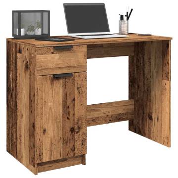 Old Wood Desk - 100x50 cm Engineered Wood | HipoMarket UK