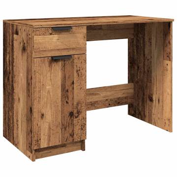 Old Wood Desk - 100x50 cm Engineered Wood | HipoMarket UK