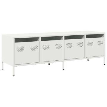 Industrial White TV Cabinet - 135x39x43.5 cm | Hipomarket