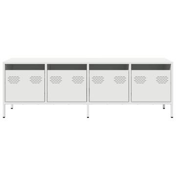 Industrial White TV Cabinet - 135x39x43.5 cm | Hipomarket