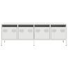 Industrial White TV Cabinet - 135x39x43.5 cm | Hipomarket