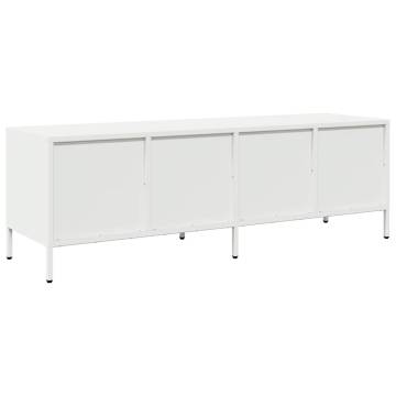 Industrial White TV Cabinet - 135x39x43.5 cm | Hipomarket