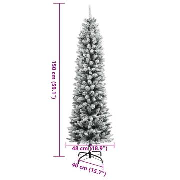 Artificial Christmas Tree 150 LEDs & Flocked Snow 150 cm