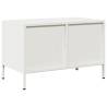 Sturdy White TV Cabinet - Industrial Cold-Rolled Steel | HipoMarket