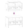 Sturdy White TV Cabinet - Industrial Cold-Rolled Steel | HipoMarket