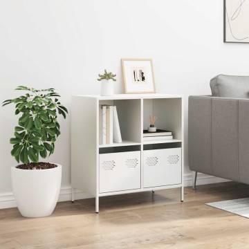 Stylish White Sideboard 68x39 cm - Cold-Rolled Steel Storage