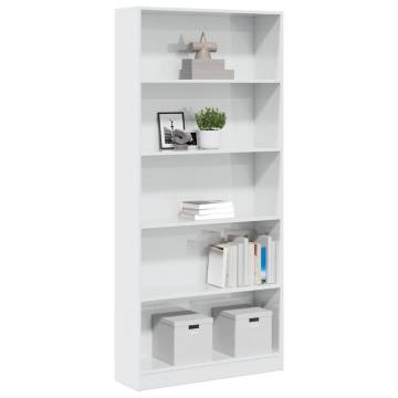 High Gloss White Bookcase - Modern Storage Solution