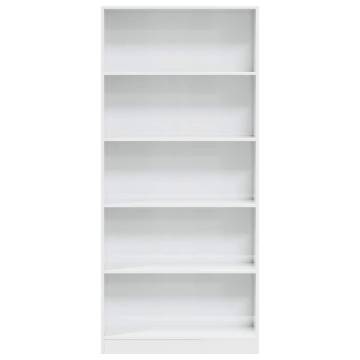 High Gloss White Bookcase - Modern Storage Solution