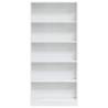 High Gloss White Bookcase - Modern Storage Solution