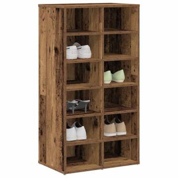 Shoe Rack Old Wood 54x34x100.5 cm - Stylish Storage Solution