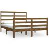 Honey Brown Solid Wood Pine Bed Frame King Size 150x200 cm