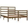 Honey Brown Solid Wood Pine Bed Frame King Size 150x200 cm