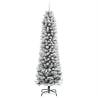 Elegant 180 cm Artificial Slim Christmas Tree with Flocked Snow