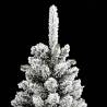 Elegant 180 cm Artificial Slim Christmas Tree with Flocked Snow