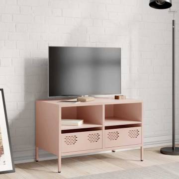 TV Cabinet Pink - 68x39x43.5 cm Cold-Rolled Steel | Hipo Market