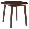 Drop-leaf Dining Table Round MDF Brown Colour brown Quantity in Package 1 