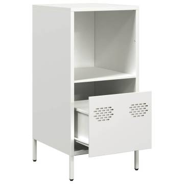 Stylish White Sideboard - Cold-Rolled Steel, 35x39x73.5 cm