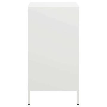 Stylish White Sideboard - Cold-Rolled Steel, 35x39x73.5 cm