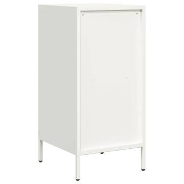 Stylish White Sideboard - Cold-Rolled Steel, 35x39x73.5 cm