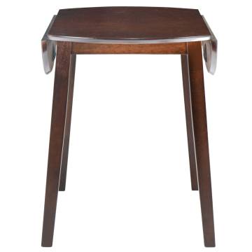 Drop-leaf Dining Table Round MDF Brown | Stylish & Space-Saving