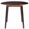 Drop-leaf Dining Table Round MDF Brown | Stylish & Space-Saving