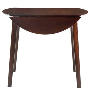 Drop-leaf Dining Table Round MDF Brown | Stylish & Space-Saving