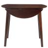 Drop-leaf Dining Table Round MDF Brown | Stylish & Space-Saving