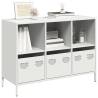 Stylish White Sideboard - 101.5x39x73.5 cm Cold-Rolled Steel