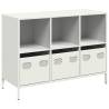 Stylish White Sideboard - 101.5x39x73.5 cm Cold-Rolled Steel