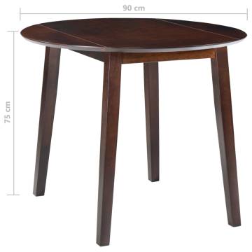 Drop-leaf Dining Table Round MDF Brown | Stylish & Space-Saving