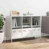 Stylish White Sideboard - 101.5x39x73.5 cm Cold-Rolled Steel