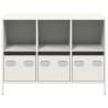 Stylish White Sideboard - 101.5x39x73.5 cm Cold-Rolled Steel