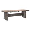 Stylish Garden Table 240x90 cm - Poly Rattan & Acacia Wood