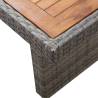 Stylish Garden Table 240x90 cm - Poly Rattan & Acacia Wood