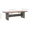 Stylish Garden Table 240x90 cm - Poly Rattan & Acacia Wood