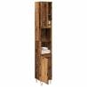  Bathroom Cabinet Old Wood 30x30x190 cm Engineered Wood Colour old wood Number of 1 