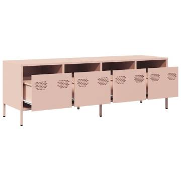 Stylish Pink TV Cabinet - Cold-Rolled Steel | HipoMarket UK