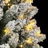 Flocked Snow Artificial Christmas Tree with 300 LEDs - 210 cm