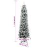 Flocked Snow Artificial Christmas Tree with 300 LEDs - 210 cm