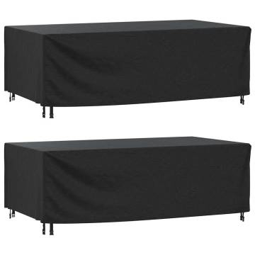 Waterproof Garden Furniture Covers - 2 Pcs Black 229x113x73 cm