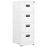 Filing Cabinet White 46x62x133 cm Steel Colour white Size 46 x 62 x 133 cm Quantity in Package 1 