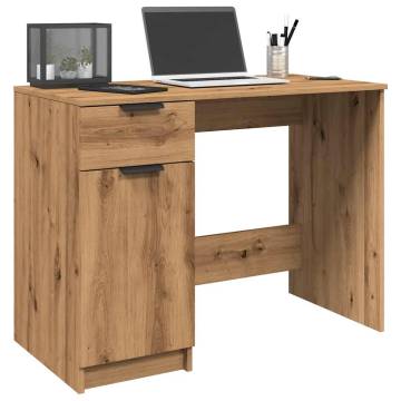 Artisan Oak Desk - 100x50x75 cm | Quality Engineered Wood