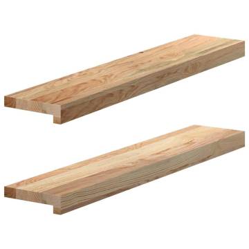 Window Sills 2 pcs Untreated Solid Oak - 80x15x2 cm