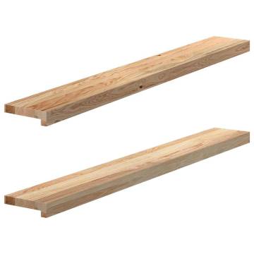 Solid Wood Oak Window Sills - 2 pcs Untreated | HipoMarket