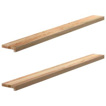 Solid Oak Window Sills 2 pcs - Untreated 160x15x2 cm