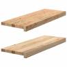 Solid Oak Untreated Window Sills - 2 pcs 70x25 cm | HipoMarket