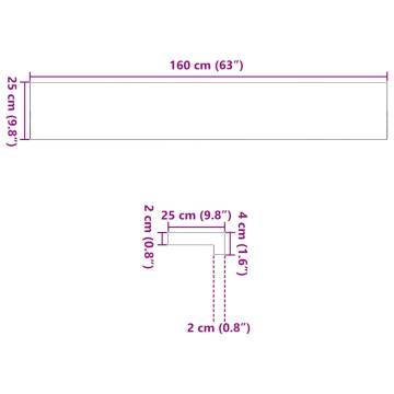 Solid Oak Window Sills 2 pcs - Natural & Durable Design
