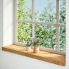 Light Brown Window Sills (2 pcs) | Solid Oak - 80x20x2 cm