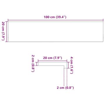 Light Brown Solid Wood Oak Window Sills - 2 pcs | HipoMarket