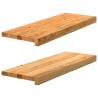  Window Sills 2 pcs Light Brown 70x25x2 cm Solid Wood Oak Colour light brown Size 70 x 25 x 2 cm Quantity in Package 1 